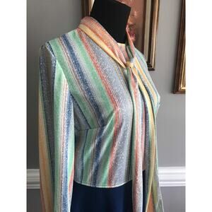 Vintage 1970s tie neck dress